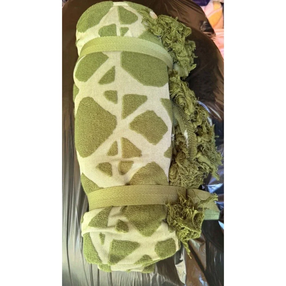 Threshold Outdoor Beach Picnic Blanket Green 80 x 60 in New